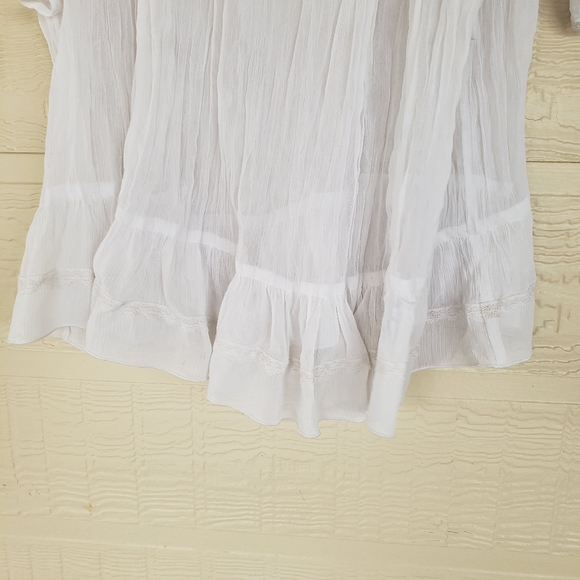 Lane Bryant Top  Gauze Boho Renaissance Blouse 18/20 Festival sheer top … - Picture 5 of 8